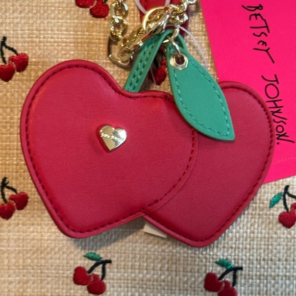 Betsey Johnson Cherry Print Tote Bag with Red Accents New - Picture 5 of 8